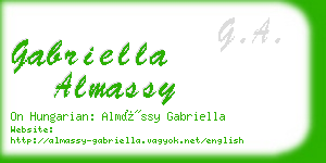 gabriella almassy business card